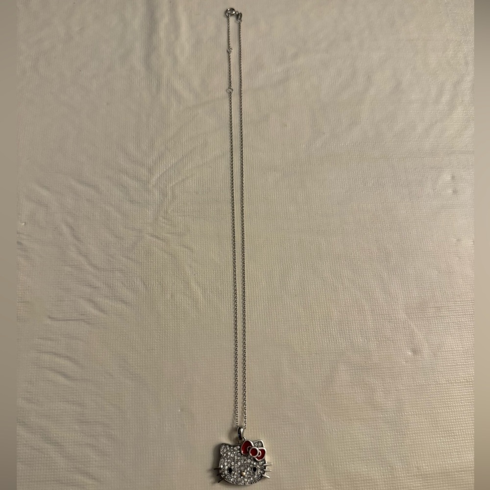 Hello Kitty Sterling Silver Necklace (18 inches) - Picture 1 of 2